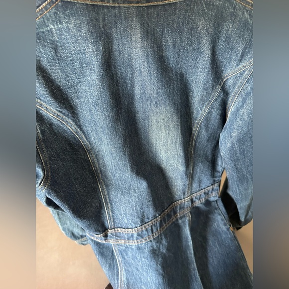 Vintage Levi’s orange tab denim jacket long vintage 1970’s -80s dark wash - Picture 9 of 16